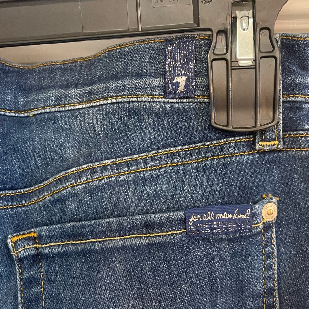 7 For All Mankind Dark Blue Skinny Jeans - Picture 4 of 6